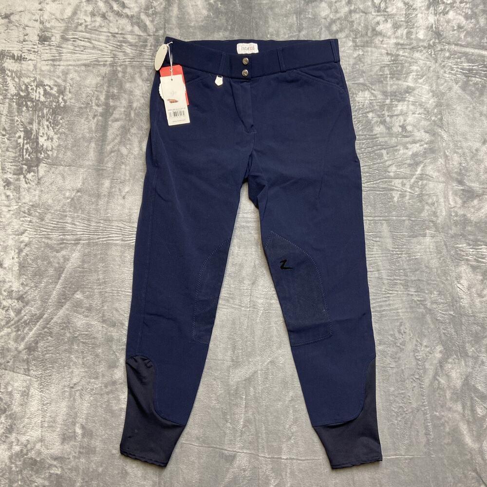 New HORZE Grand‎ Prix Extended CKP Lds Riding Breeches Women's Sz XL/R - 32 Blue